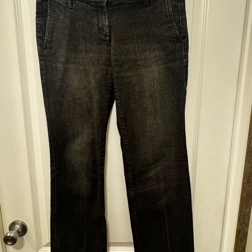 Ann Taylor Women's Faded Black Straight Leg Jeans